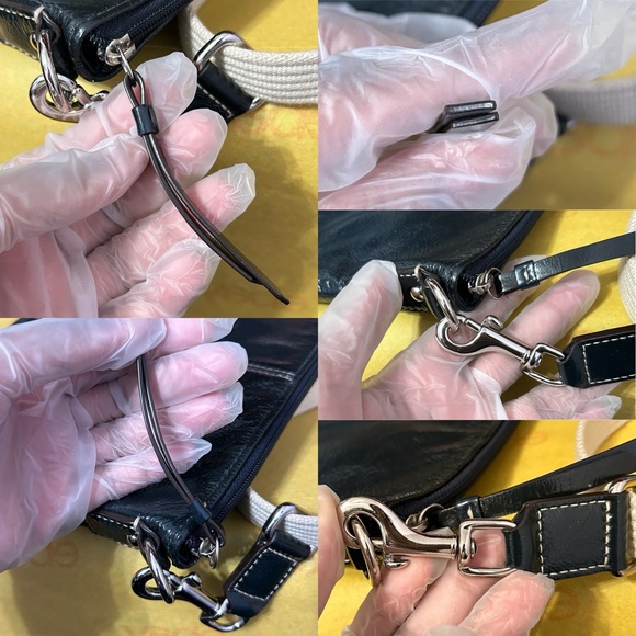 Coach Patent Leather Swingback Pleated Crossbody Bag - “Runtiya” - Picture 8 of 16